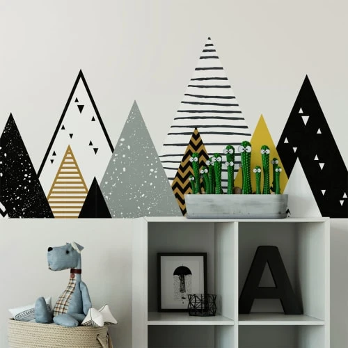 Ambiance Sticker Stickers Enfant Montagnes Scandinaves Chapka 60x100cm 3 Ambiance Sticker Stickers Enfant Montagnes Scandinaves Chapka 60x100cm