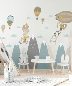 Ambiance Sticker Stickers Enfant Montagnes Scandinaves Et Animaux Volants 100x150cm -Boutique KidKraft stickers enfant montagnes scandinaves et animaux volants 100x150cm 4