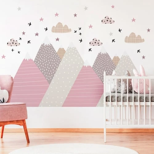 Ambiance Sticker Stickers Enfant Montagnes Scandinaves Jenika 100x150cm 8 Ambiance Sticker Stickers Enfant Montagnes Scandinaves Jenika 100x150cm – Image 6