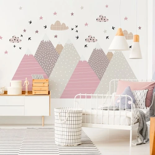 Ambiance Sticker Stickers Enfant Montagnes Scandinaves Jenika 40x60cm 5 Ambiance Sticker Stickers Enfant Montagnes Scandinaves Jenika 40x60cm – Image 3