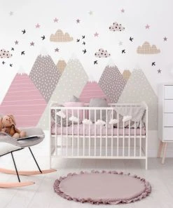 Ambiance Sticker Stickers Enfant Montagnes Scandinaves Jenika 50x75cm