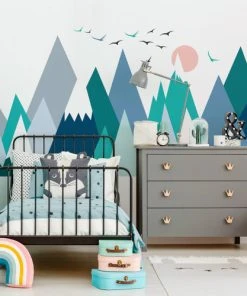 Ambiance Sticker Stickers Enfant Montagnes Scandinaves Lolika 60x90cm -Boutique KidKraft stickers enfant montagnes scandinaves lolika 60x90cm 1