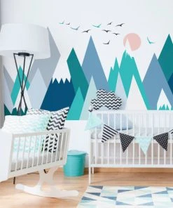 Ambiance Sticker Stickers Enfant Montagnes Scandinaves Lolika 90x135cm