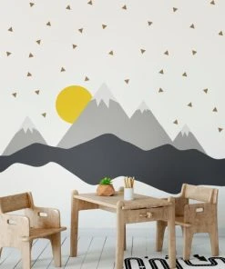 Ambiance Sticker Stickers Enfant Montagnes Scandinaves Nordika 60x90cm