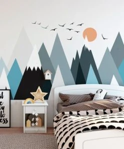 Ambiance Sticker Stickers Enfant Montagnes Scandinaves Parka 120x180cm