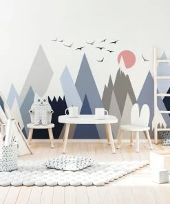 Ambiance Sticker Stickers Enfant Montagnes Scandinaves Stanka 60x90cm