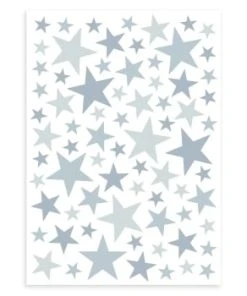 Lilipinso Stickers étoiles En Vinyle Mat Bleu Turquoise -Boutique KidKraft stickers etoiles en vinyle mat bleu gris basique 3