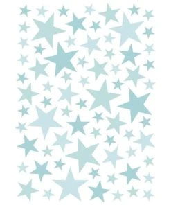 Lilipinso Stickers étoiles En Vinyle Mat Bleu Turquoise