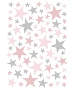 Lilipinso Stickers étoiles En Vinyle Mat Rose