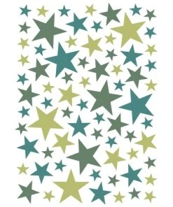 Lilipinso Stickers étoiles En Vinyle Mat Vert