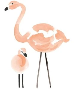 Lilipinso Stickers Flamant En Vinyle Mat Rose