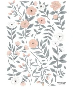 Lilipinso Stickers Fleurs En Vinyle Mat Bleu