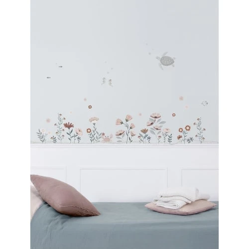 Lilipinso Stickers Fleurs En Vinyle Mat Bleu 4 Lilipinso Stickers Fleurs En Vinyle Mat Bleu – Image 2