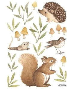 Lilipinso Stickers Forêt En Vinyle Mat Marron