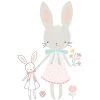 Lilipinso Stickers Lapin En Vinyle Mat Rose 58x90 Cm