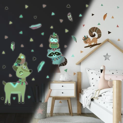 Ambiance Sticker Stickers Mural Phosphorescents Lumineux Animaux 105x80cm 5 Ambiance Sticker Stickers Mural Phosphorescents Lumineux Animaux 105x80cm – Image 3