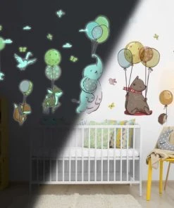 Ambiance Sticker Stickers Mural Phosphorescents Lumineux Animaux 145x110cm