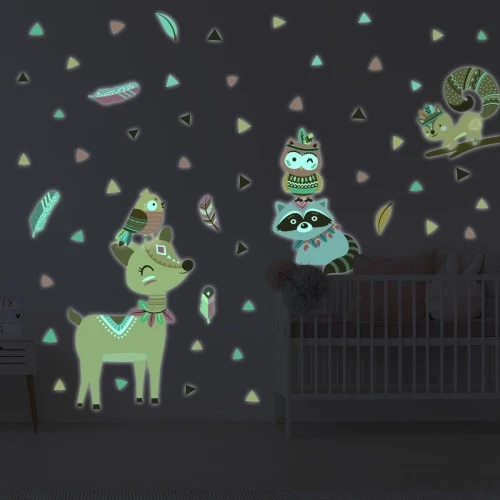 Ambiance Sticker Stickers Mural Phosphorescents Lumineux Animaux 40x30cm 7 Ambiance Sticker Stickers Mural Phosphorescents Lumineux Animaux 40x30cm – Image 5