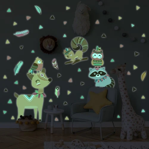 Ambiance Sticker Stickers Mural Phosphorescents Lumineux Animaux 40x30cm 3 Ambiance Sticker Stickers Mural Phosphorescents Lumineux Animaux 40x30cm