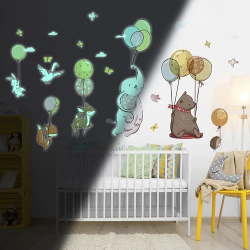 Ambiance Sticker Stickers Mural Phosphorescents Lumineux Animaux 55x40cm 3 Ambiance Sticker Stickers Mural Phosphorescents Lumineux Animaux 55x40cm