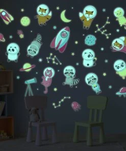 Ambiance Sticker Stickers Mural Phosphorescents Lumineux Animaux 95x70cm -Boutique KidKraft stickers mural phosphorescents lumineux animaux 95x70cm 3