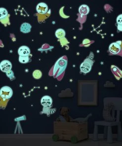 Ambiance Sticker Stickers Mural Phosphorescents Lumineux Animaux 95x70cm -Boutique KidKraft stickers mural phosphorescents lumineux animaux 95x70cm 4