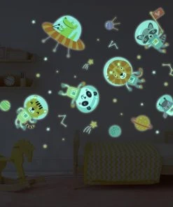 Ambiance Sticker Stickers Mural Phosphorescents Lumineux Aventuriers 165x120cm