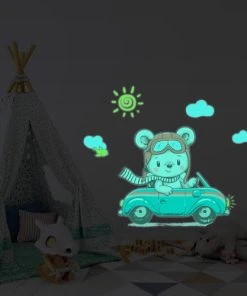 Ambiance Sticker Stickers Mural Phosphorescents Lumineux Ourson 50x60cm -Boutique KidKraft stickers mural phosphorescents lumineux ourson 50x60cm 3