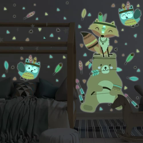 Ambiance Sticker Stickers Mural Phosphorescents Lumineux Ourson 55x40cm 6 Ambiance Sticker Stickers Mural Phosphorescents Lumineux Ourson 55x40cm – Image 4