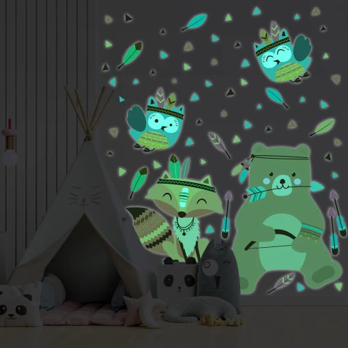 Ambiance Sticker Stickers Mural Phosphorescents Lumineux Ourson 55x40cm 8 Ambiance Sticker Stickers Mural Phosphorescents Lumineux Ourson 55x40cm – Image 6