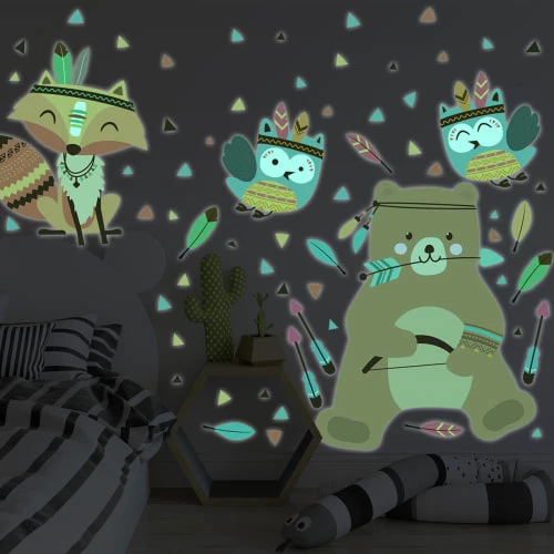 Ambiance Sticker Stickers Mural Phosphorescents Lumineux Ourson 55x40cm 3 Ambiance Sticker Stickers Mural Phosphorescents Lumineux Ourson 55x40cm