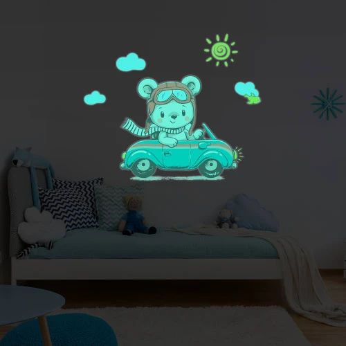 Ambiance Sticker Stickers Mural Phosphorescents Lumineux Ourson 70x80cm 6 Ambiance Sticker Stickers Mural Phosphorescents Lumineux Ourson 70x80cm – Image 4