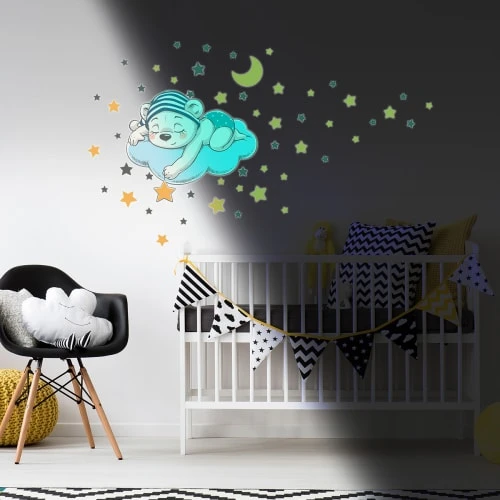 Ambiance Sticker Stickers Mural Phosphorescents Lumineux Ourson 80x95cm 5 Ambiance Sticker Stickers Mural Phosphorescents Lumineux Ourson 80x95cm – Image 3