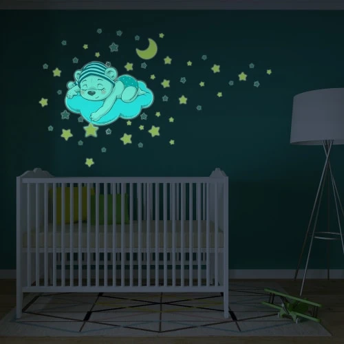 Ambiance Sticker Stickers Mural Phosphorescents Lumineux Ourson 80x95cm 6 Ambiance Sticker Stickers Mural Phosphorescents Lumineux Ourson 80x95cm – Image 4