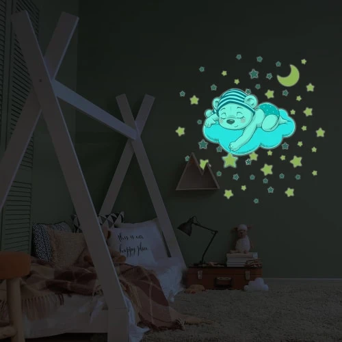 Ambiance Sticker Stickers Mural Phosphorescents Lumineux Ourson 80x95cm 8 Ambiance Sticker Stickers Mural Phosphorescents Lumineux Ourson 80x95cm – Image 6