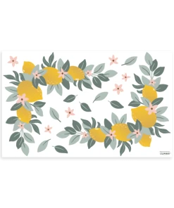 Lilipinso Stickers Muraux Citrons Et Feuillages En Vinyle Mat Multicolore
