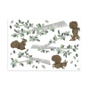 Lilipinso Stickers Muraux écureuils Et Branches En Vinyle Mat Multicolore -Boutique KidKraft stickers muraux ecureuils et branches en vinyle mat multicolore