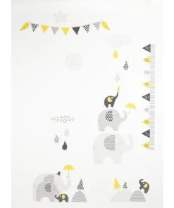 Sauthon Stickers Muraux Eléphant 70x50cm En Papier Gris