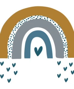 Decochic Stickers Muraux En Vinyle Arc En Ciel Bleu Et Moutarde -Boutique KidKraft stickers muraux en vinyle arc en ciel bleu et moutarde 4
