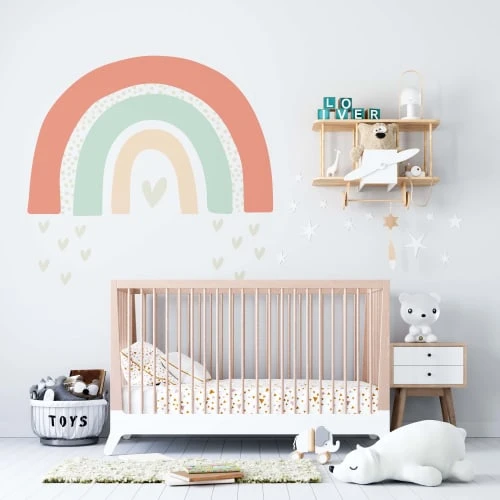 Decochic Stickers Muraux En Vinyle Arc En Ciel Pêche Et Vert 4 Decochic Stickers Muraux En Vinyle Arc En Ciel Pêche Et Vert – Image 2