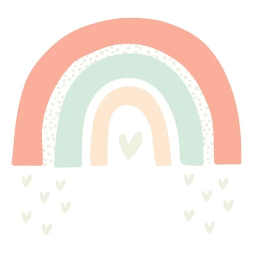 Decochic Stickers Muraux En Vinyle Arc En Ciel Pêche Et Vert 3 Decochic Stickers Muraux En Vinyle Arc En Ciel Pêche Et Vert