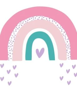 Decochic Stickers Muraux En Vinyle Arc En Ciel Rose Et Lilas