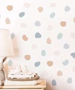 Decochic Stickers Muraux En Vinyle Cailloux Bleu Et Beige -Boutique KidKraft stickers muraux en vinyle cailloux bleu et beige 1