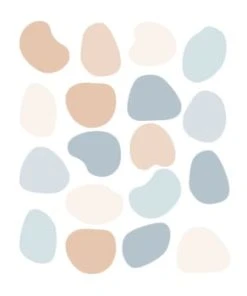 Decochic Stickers Muraux En Vinyle Cailloux Marron Et Beige -Boutique KidKraft stickers muraux en vinyle cailloux bleu et beige 3