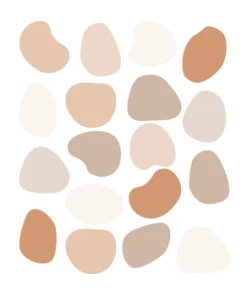 Decochic Stickers Mureaux En Vinyle Cailloux Rose Et Beige -Boutique KidKraft stickers muraux en vinyle cailloux marron et beige 3