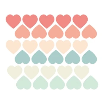 Decochic Stickers Mureaux En Vinyle Coeurs Multicolor 4 Decochic Stickers Mureaux En Vinyle Coeurs Multicolor – Image 2