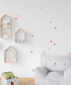 Decochic Stickers Muraux En Vinyle Coeurs Pêche Et Vert -Boutique KidKraft stickers muraux en vinyle coeurs peche et vert 6