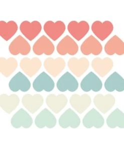 Decochic Stickers Muraux En Vinyle Coeurs Pêche Et Vert -Boutique KidKraft stickers muraux en vinyle coeurs peche et vert 7