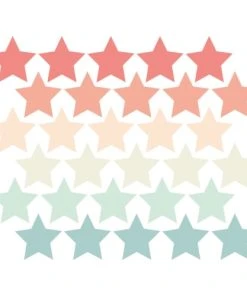 Decochic Stickers Muraux En Vinyle étoiles Pêche Et Vert