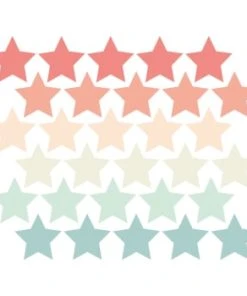 Decochic Stickers Muraux En Vinyle étoiles Pêche Et Vert -Boutique KidKraft stickers muraux en vinyle etoiles peche et vert 6